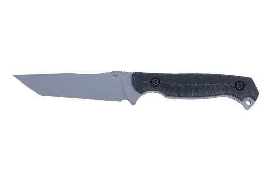 Tanto point fixed blade knife with Phantom Gray finish.